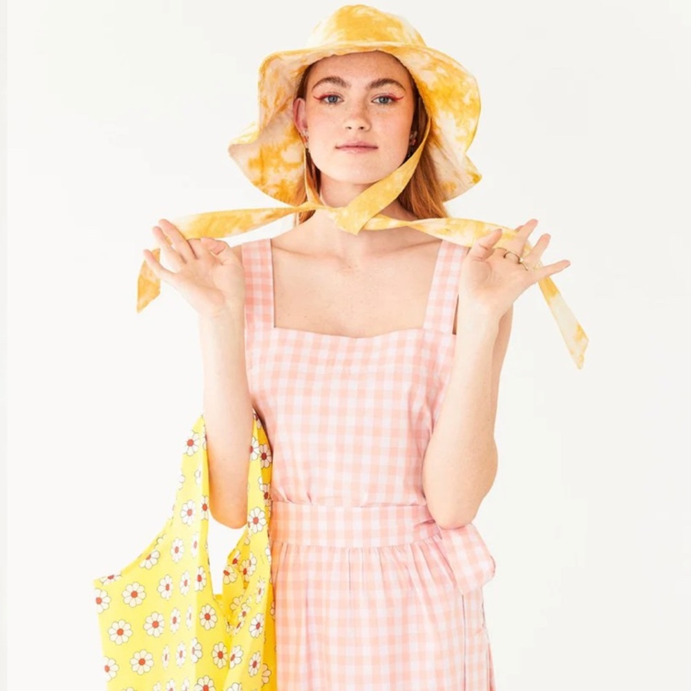 BRAND NEW W TAG Bando easy tank in pink picnic plaid (Size S)